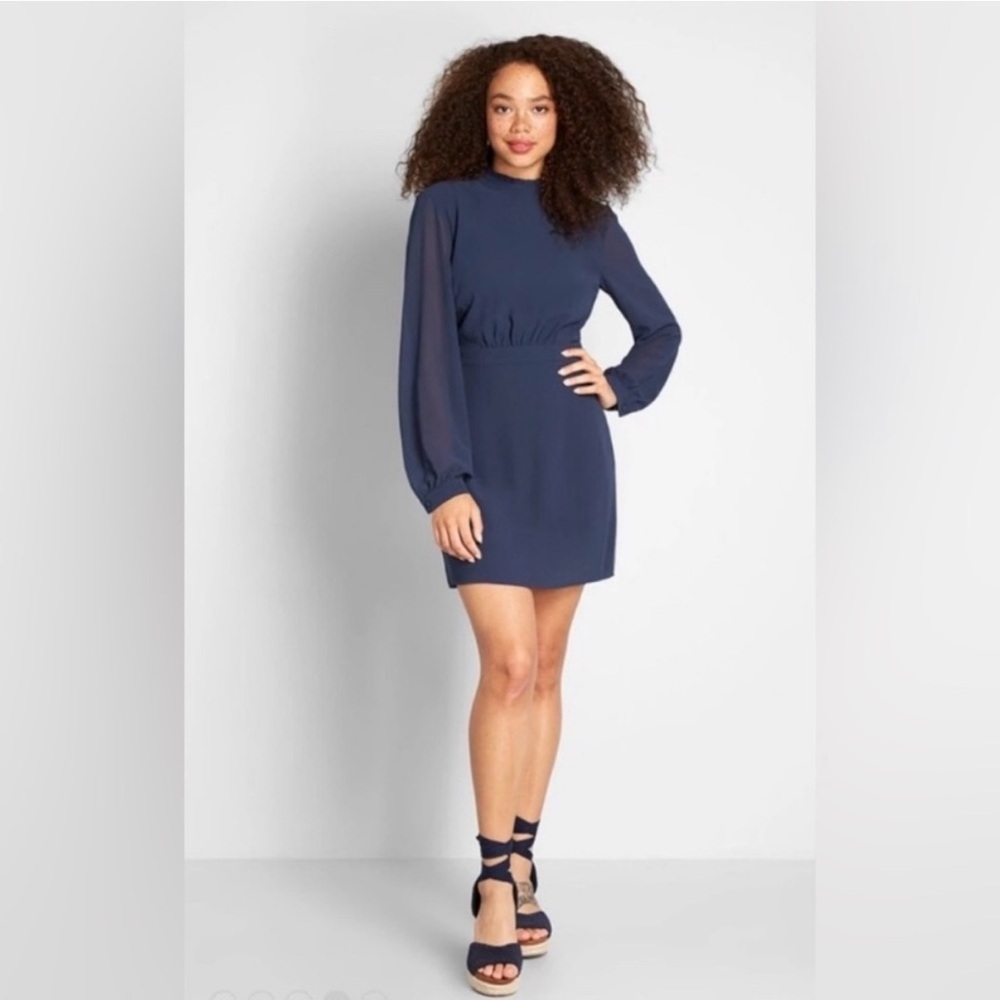 Brand New ModCloth Navy Blue Mini Dress Size 6